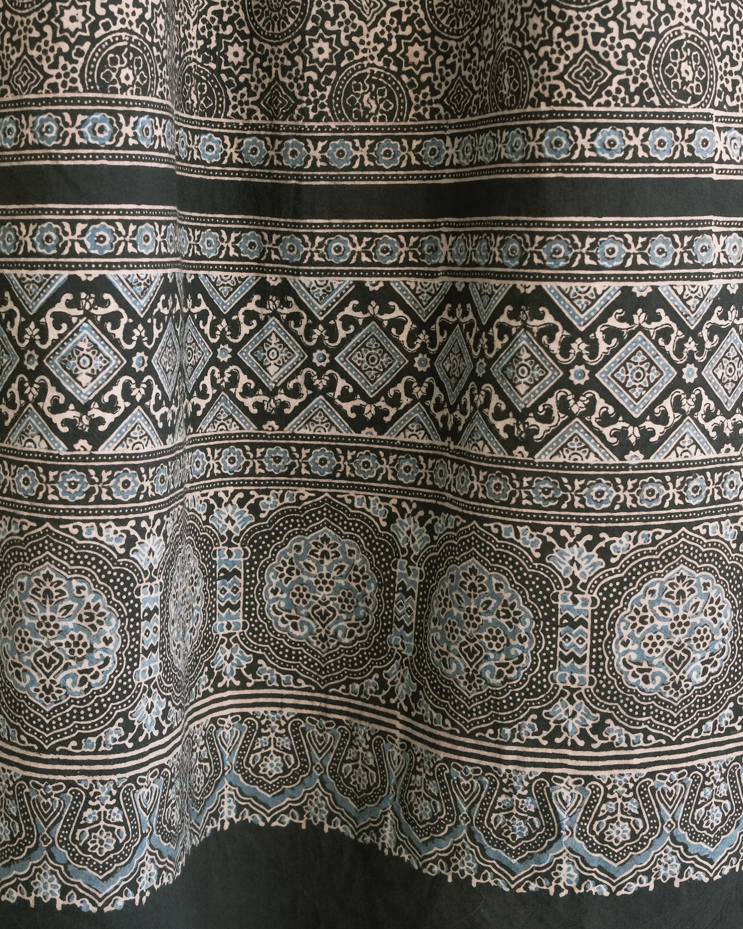 Organic Cotton Square Tablecloth - Ajrakh Ancient Times - Image 3