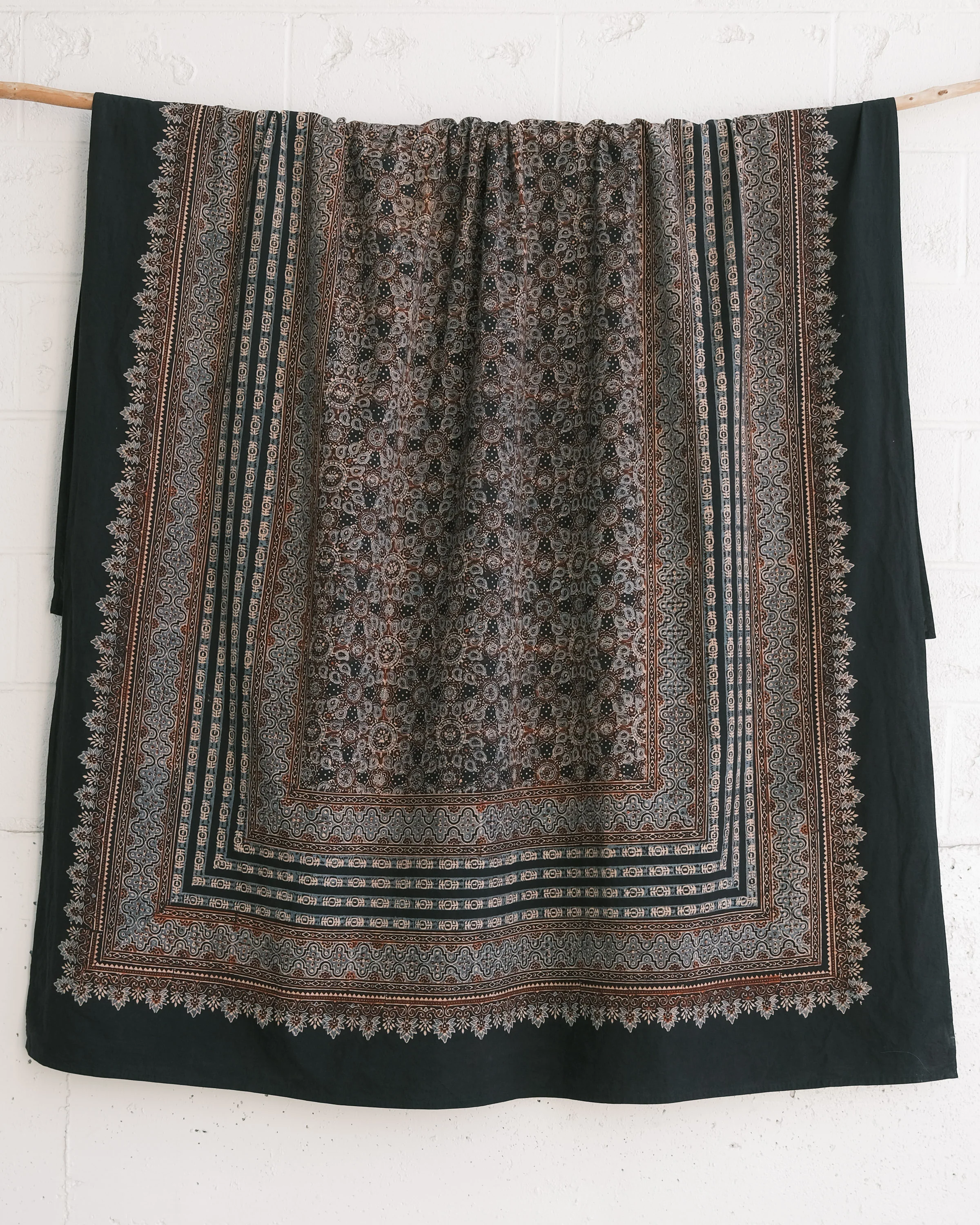 Organic Cotton Square Tablecloth - Ajrakh Moon Shadow - Image 4
