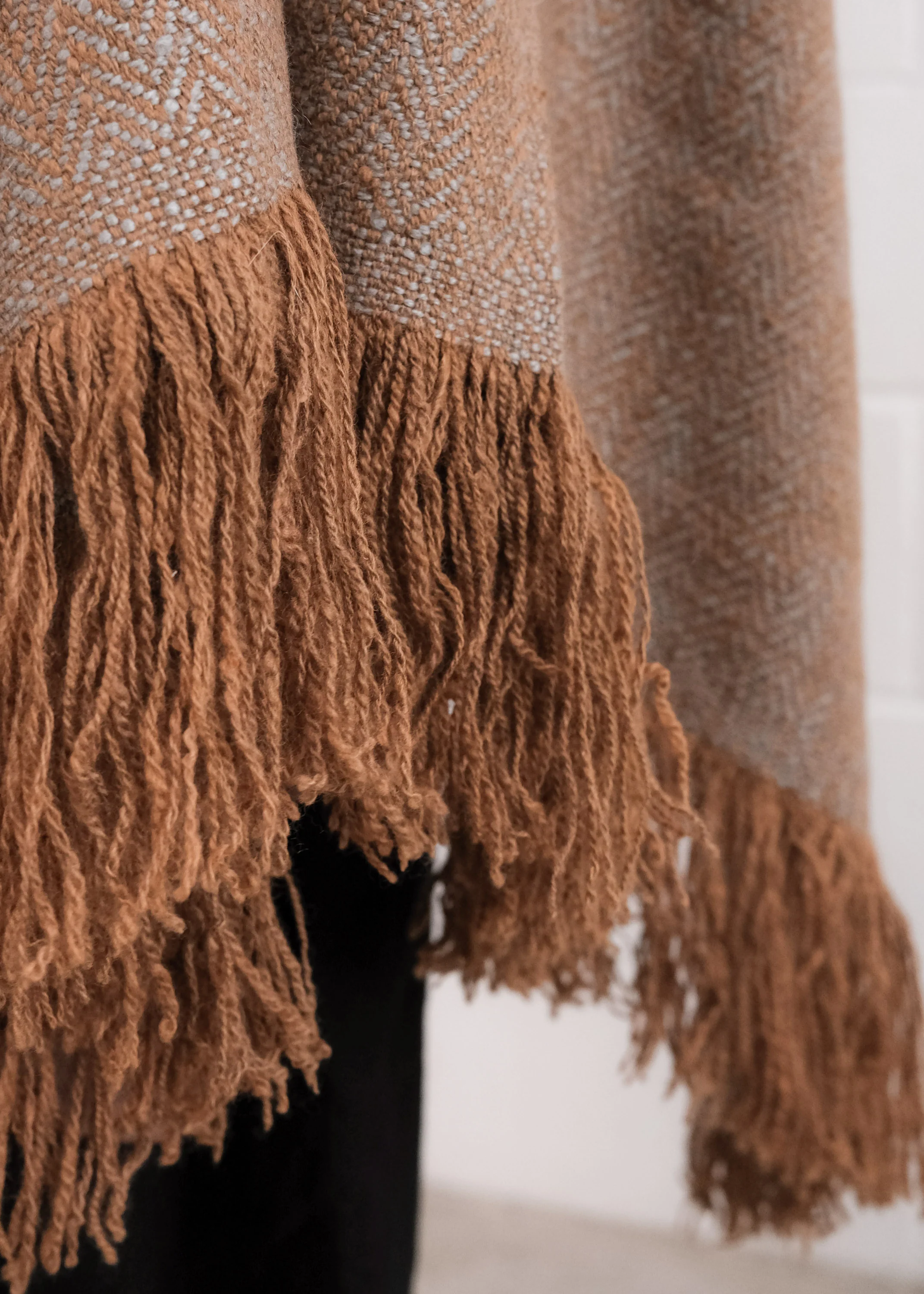 Pashmina Wool Blanket - Fawn - Image 9