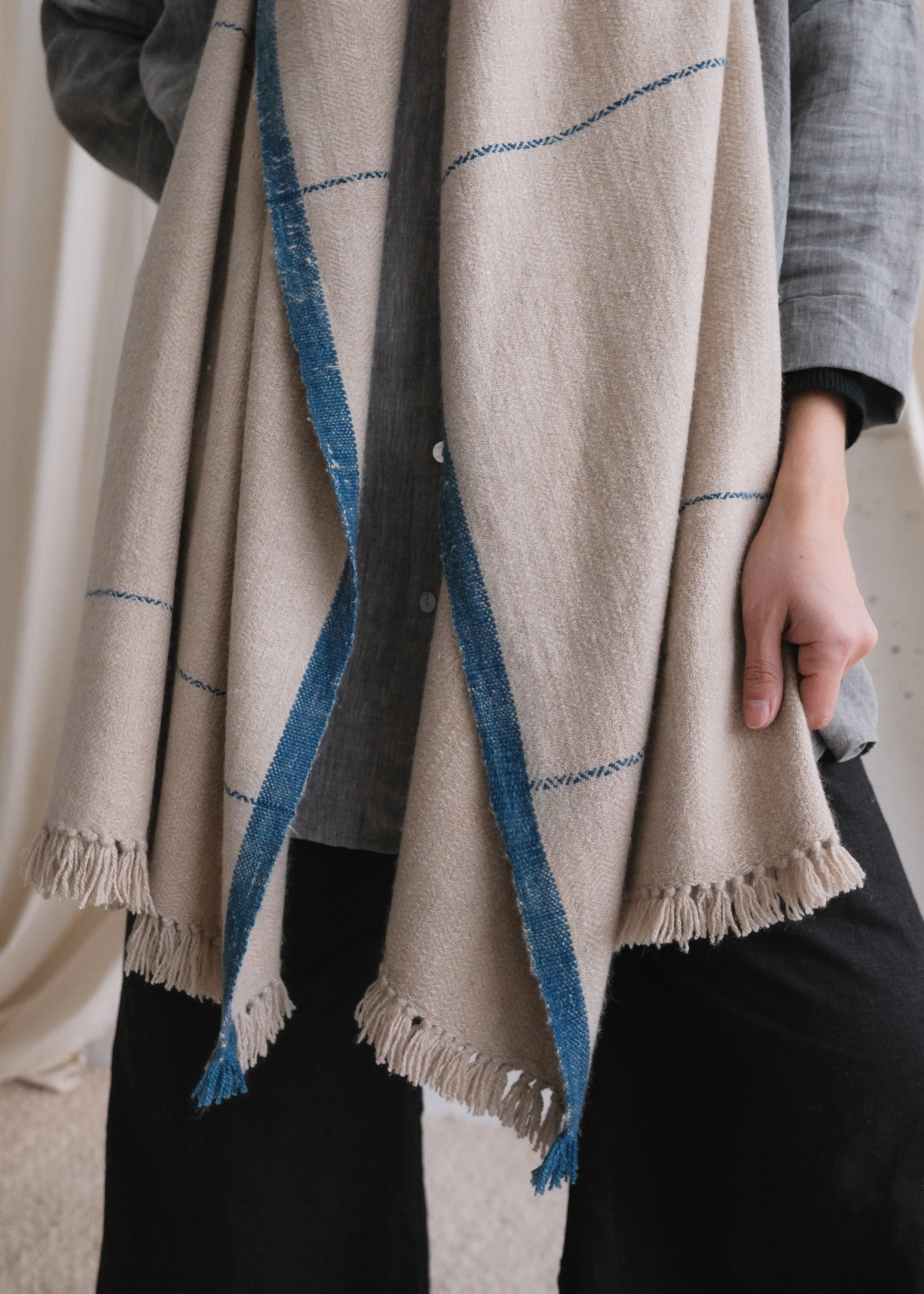 Pashmina Wool Shawl - Heron - Image 2