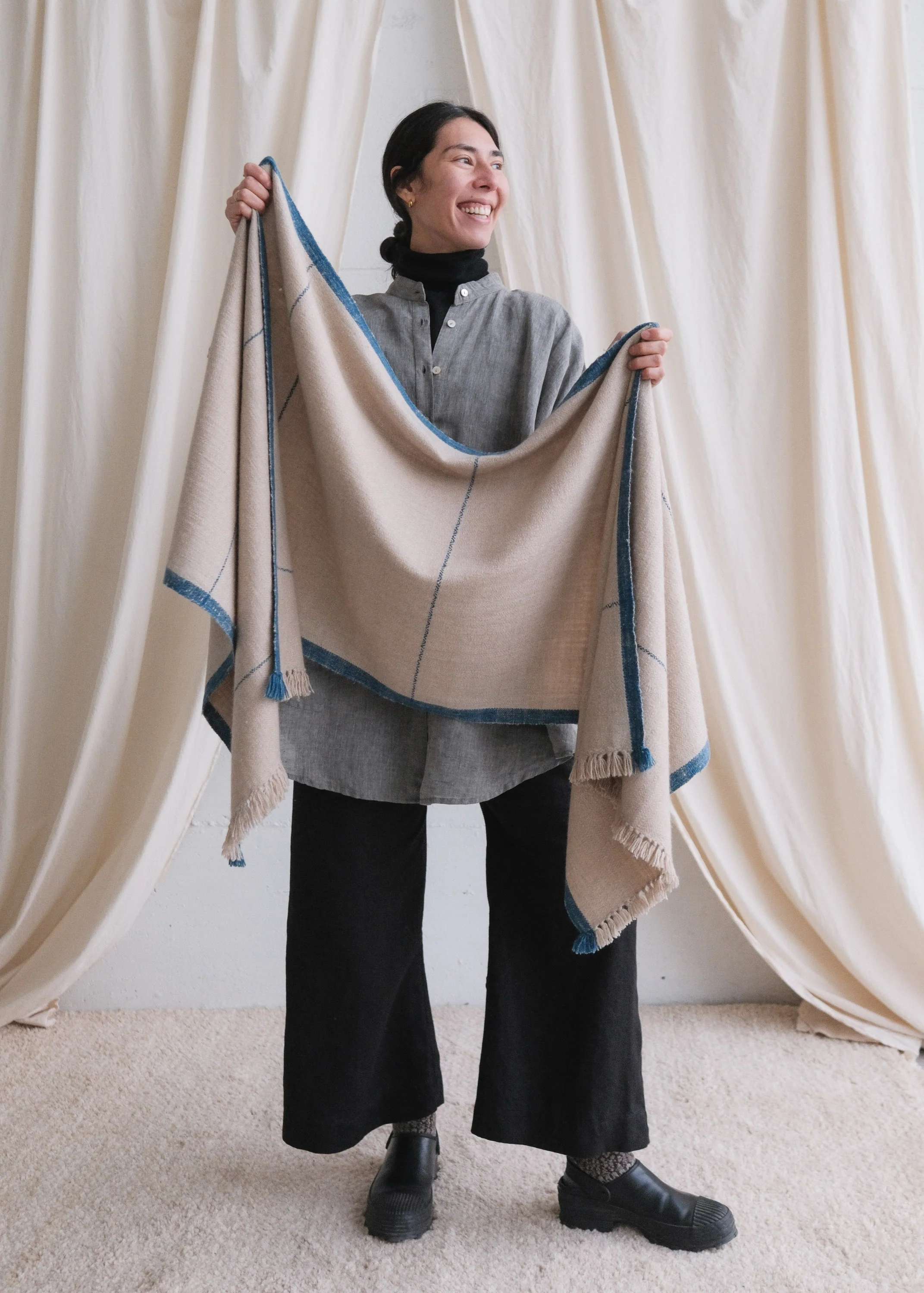 Pashmina Wool Shawl - Heron - Image 3