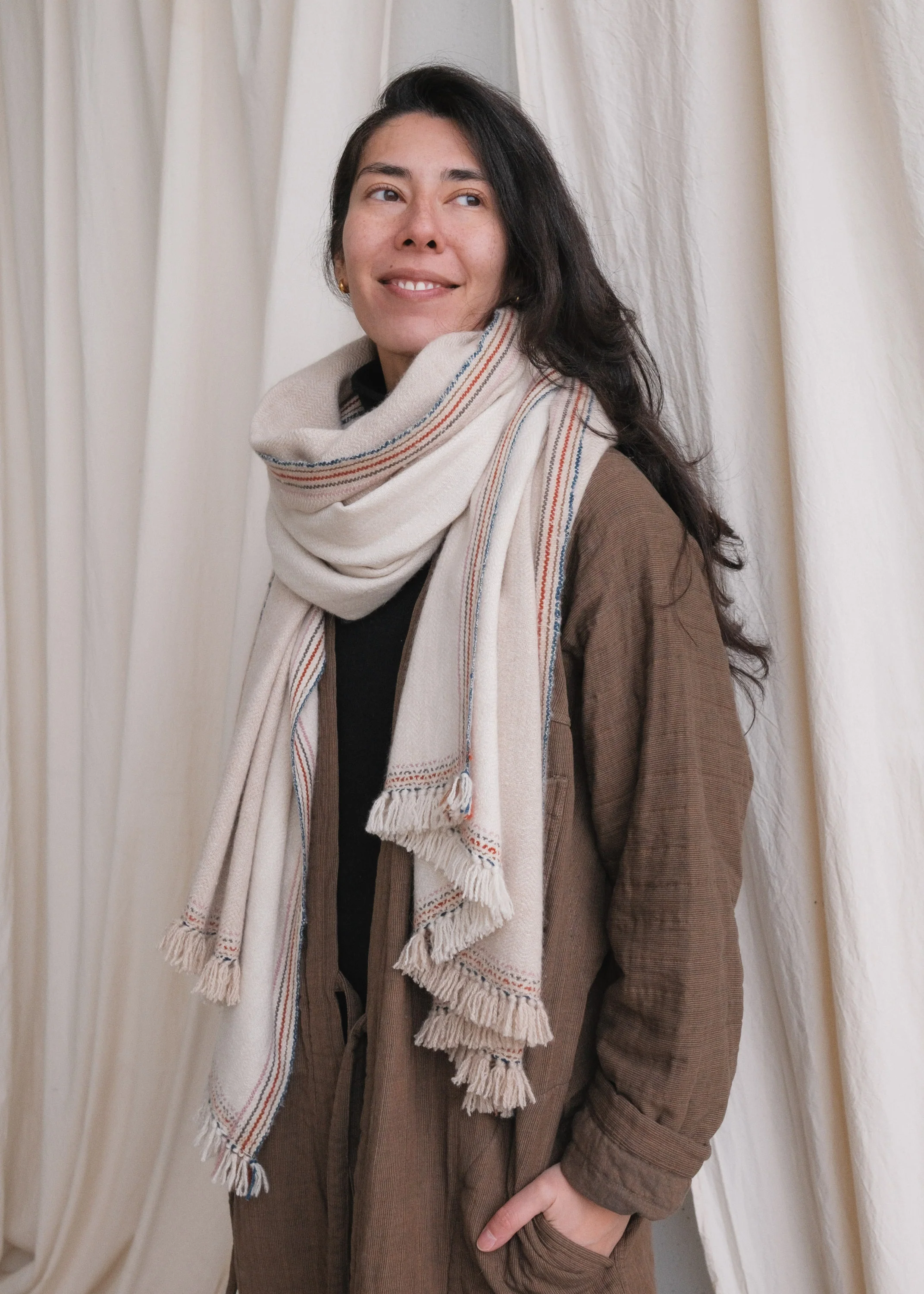 Pashmina Wool Shawl - Sand Dune - Image 2