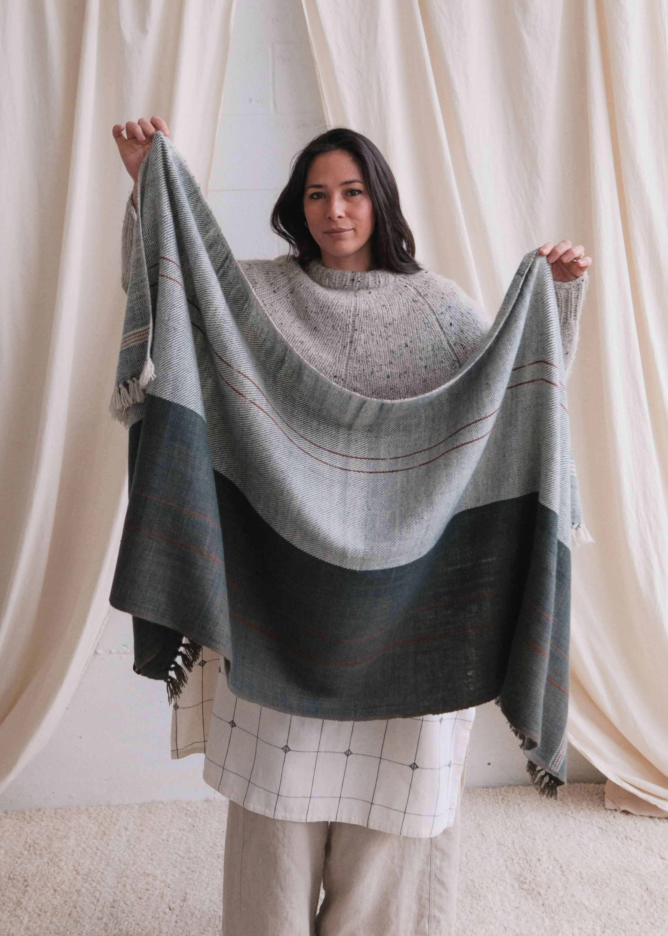 Pashmina Wool Shawl - Shadow & Light - Image 4