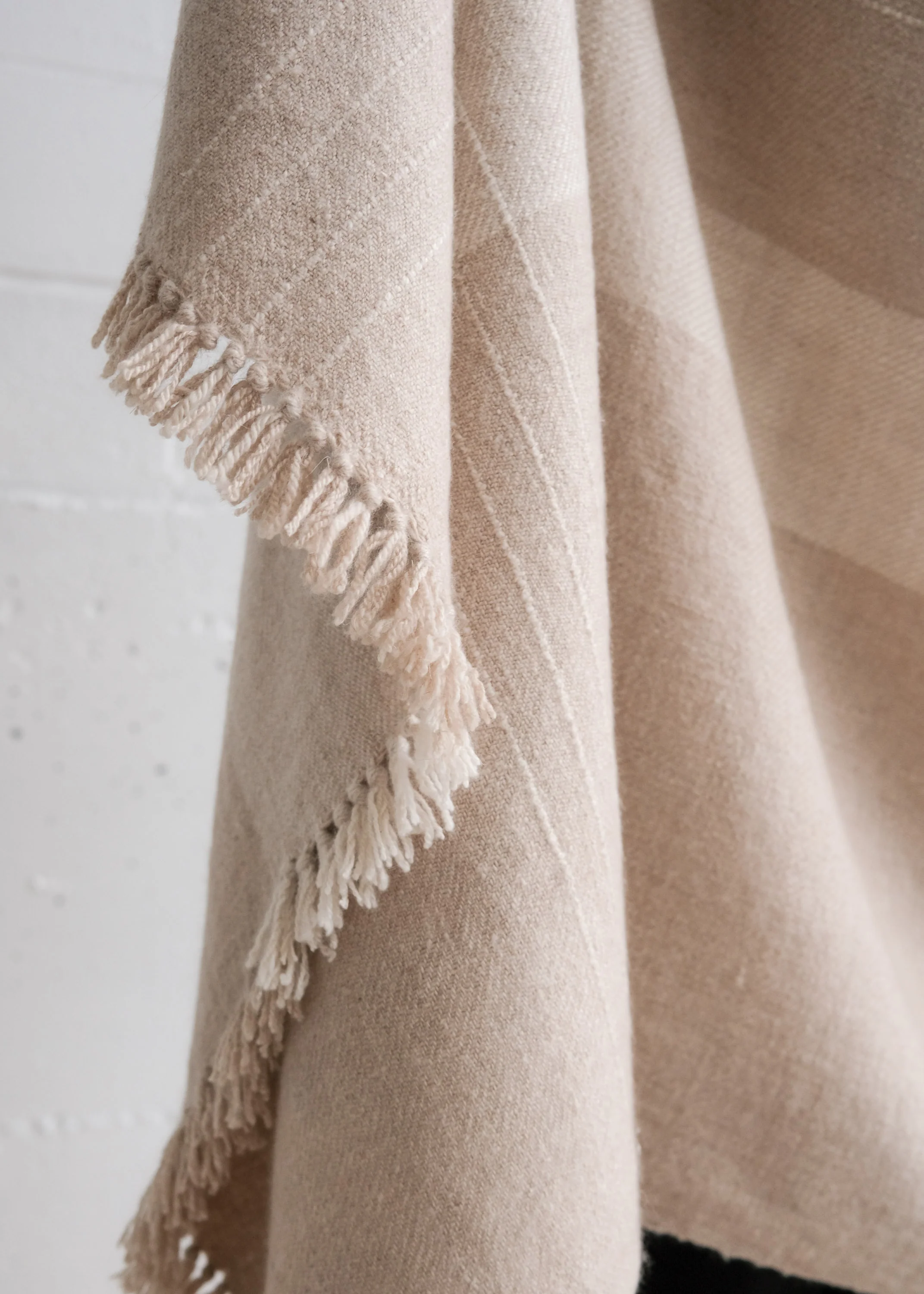 Pashmina Wool Shawl - Soft Sand - Image 2