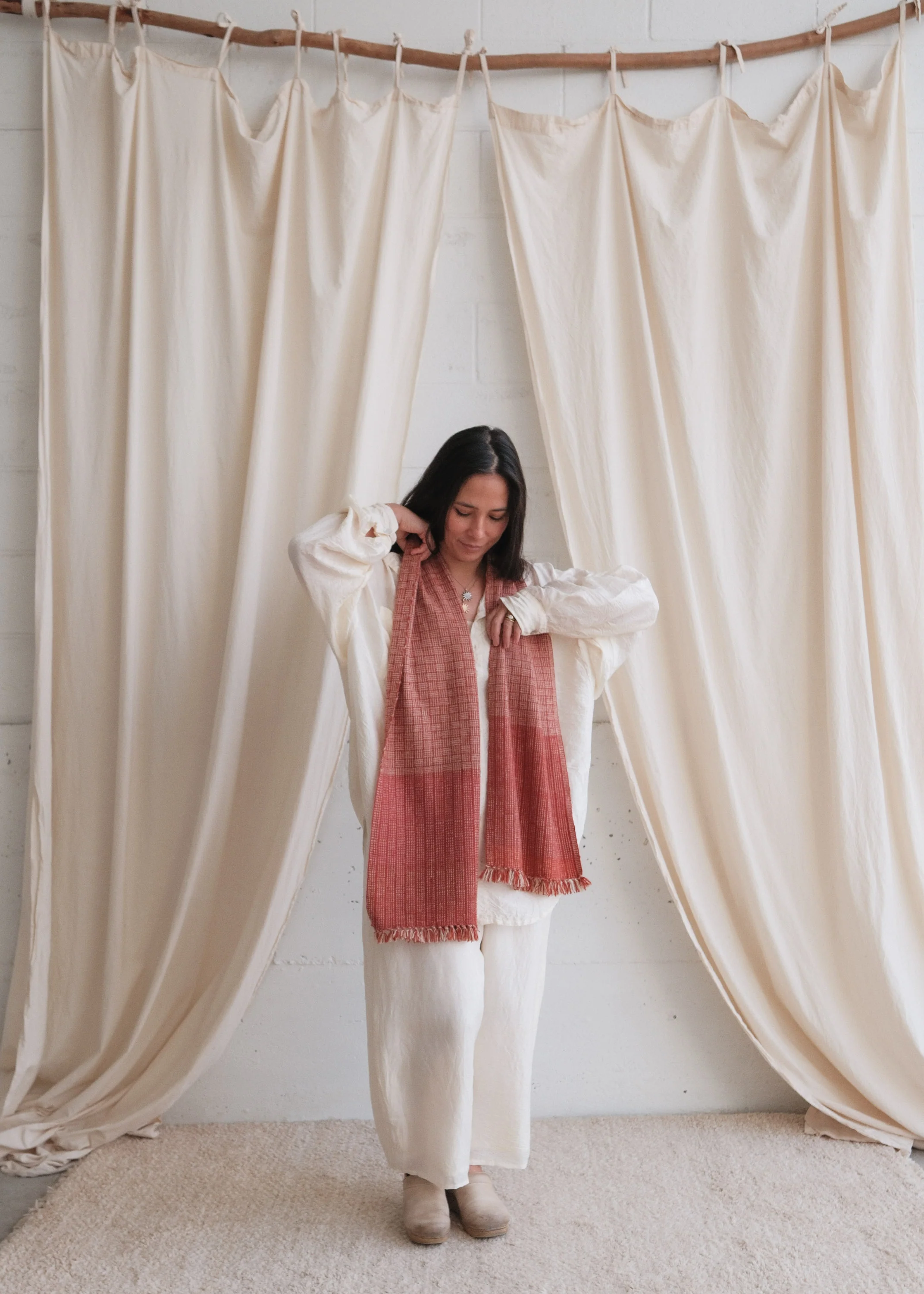 Pashmina Wool Shawl - Wild Poppies - Image 2