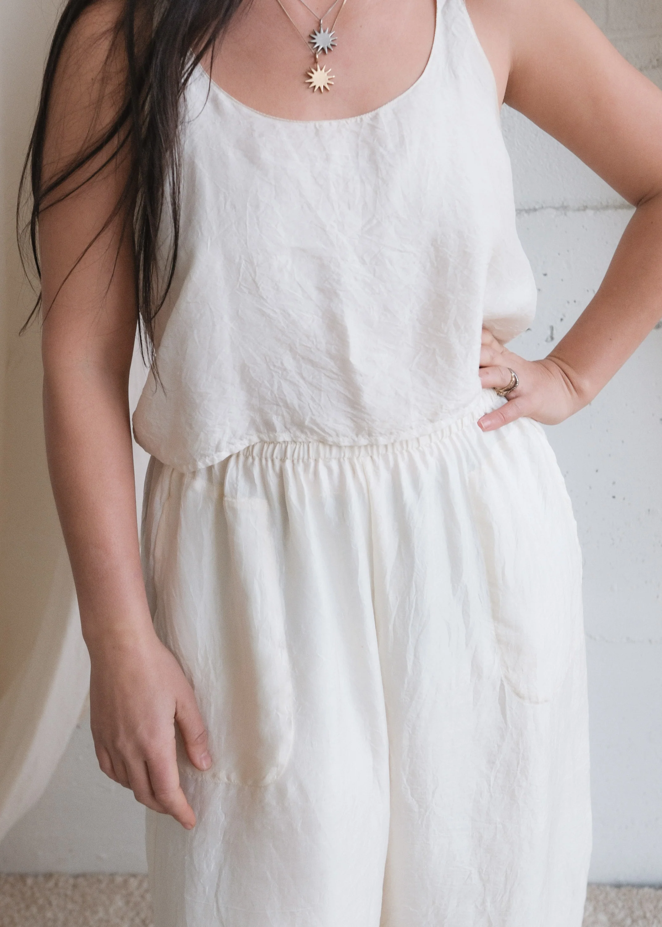 Pondicherry Pant - Handwoven Mulberry Silk - Lined - Image 4