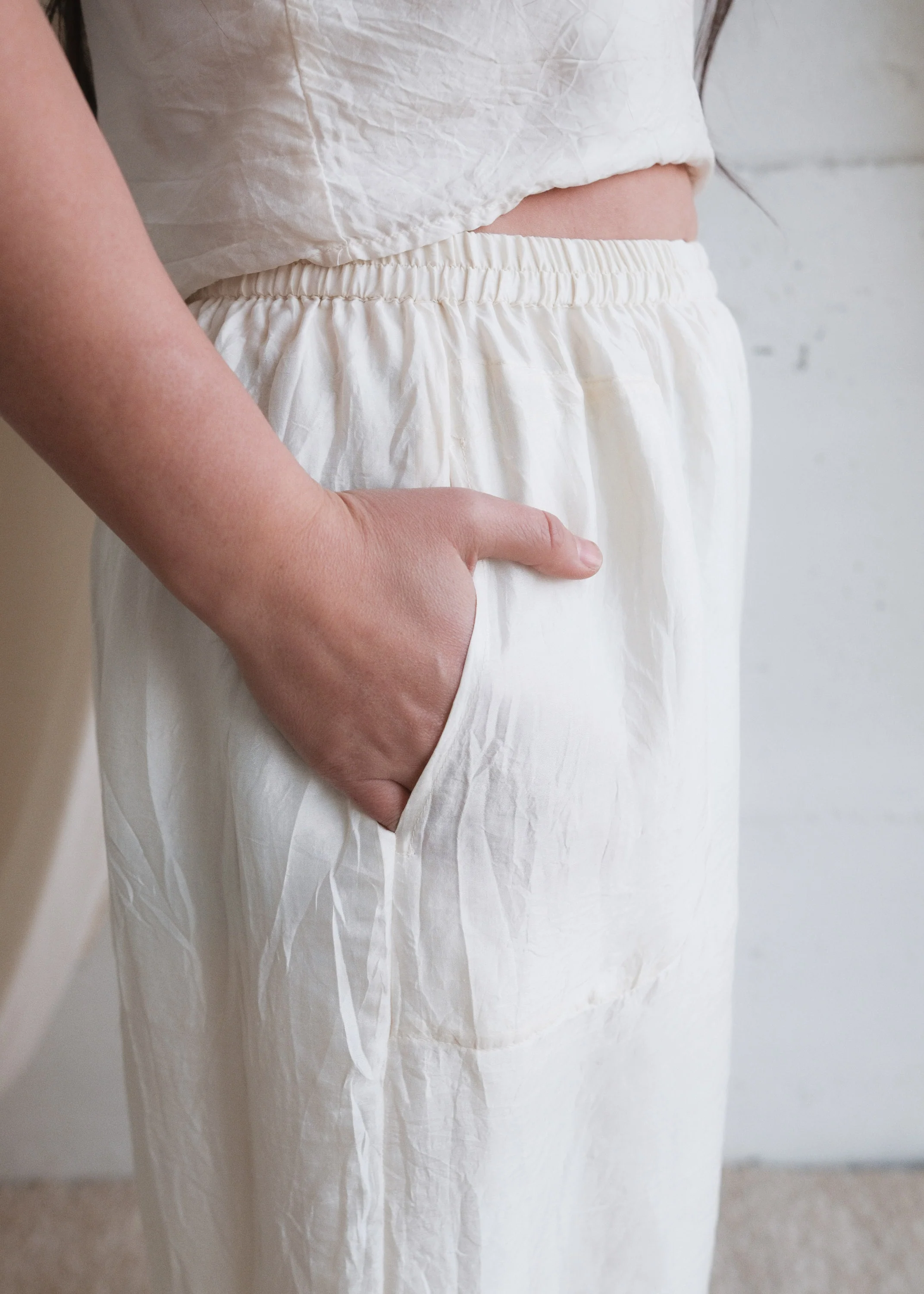 Pondicherry Pant - Handwoven Mulberry Silk - Lined - Image 5
