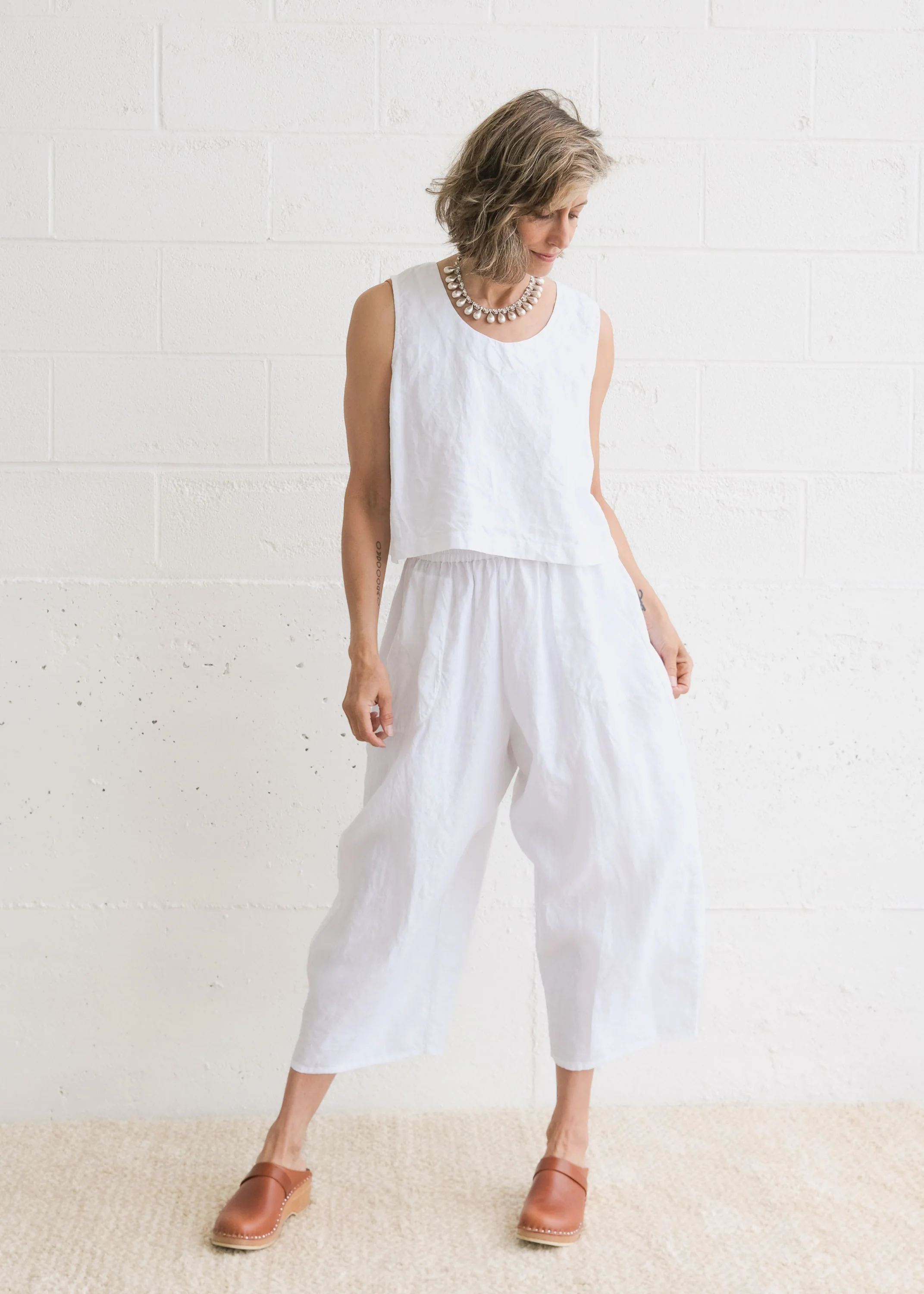 Pondicherry Pant - Linen - White