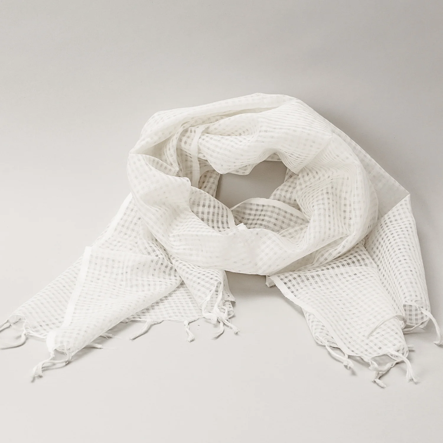 Scarves - Silk & Cotton Handwoven - Grid Design (12 pack) - Image 4