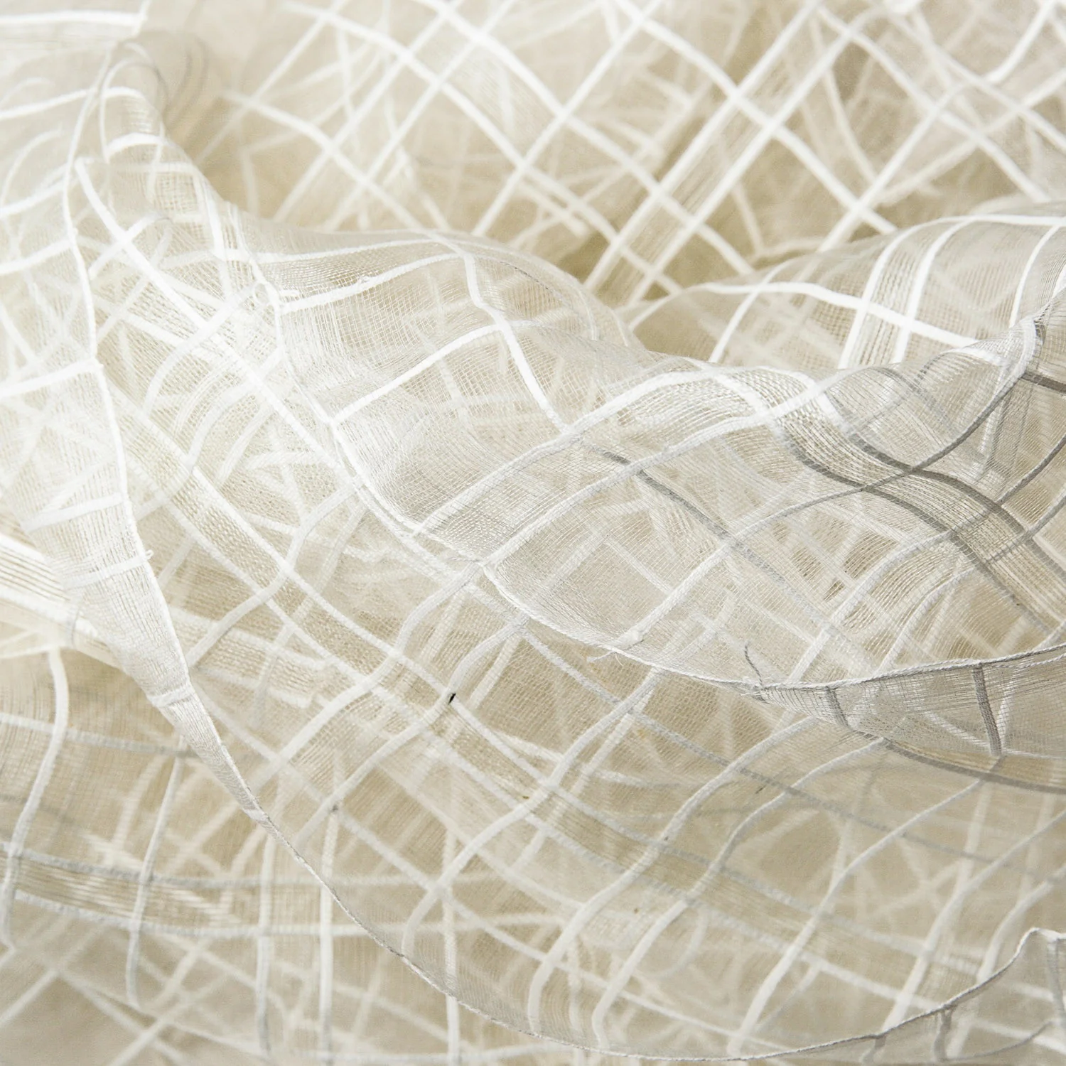 Scarf - Silk & Cotton Handwoven - Wide Check (12 pack) - Image 2
