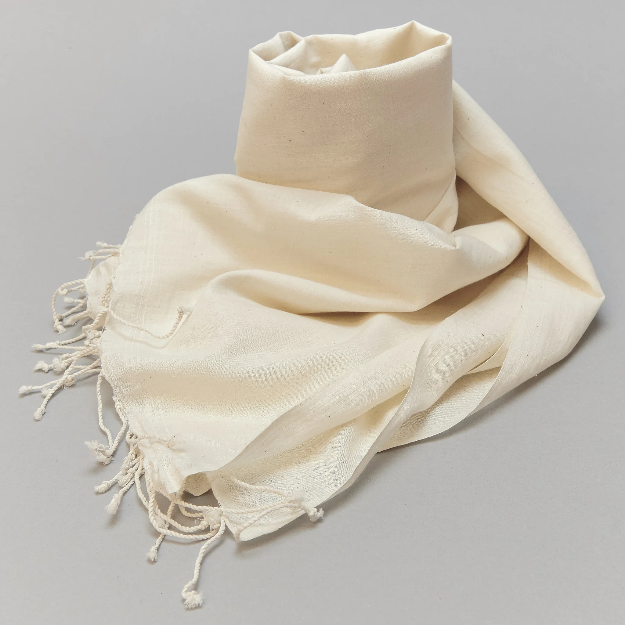 Scarves - Cotton Fine Handspun Handwoven - Natural (6 Pack) - Image 3