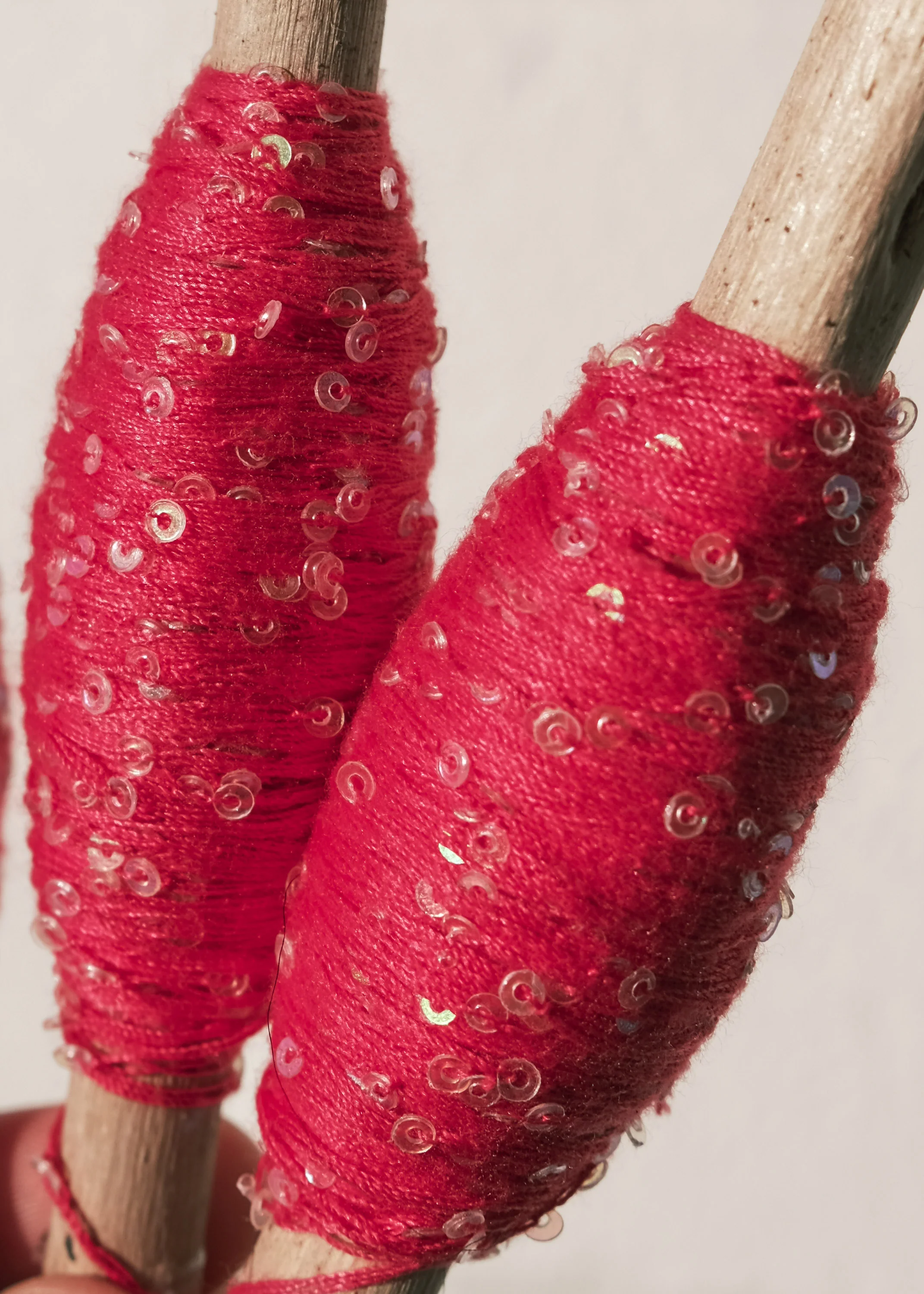 Sequin Thread - 50m Spool - Hot Pink - Image 5