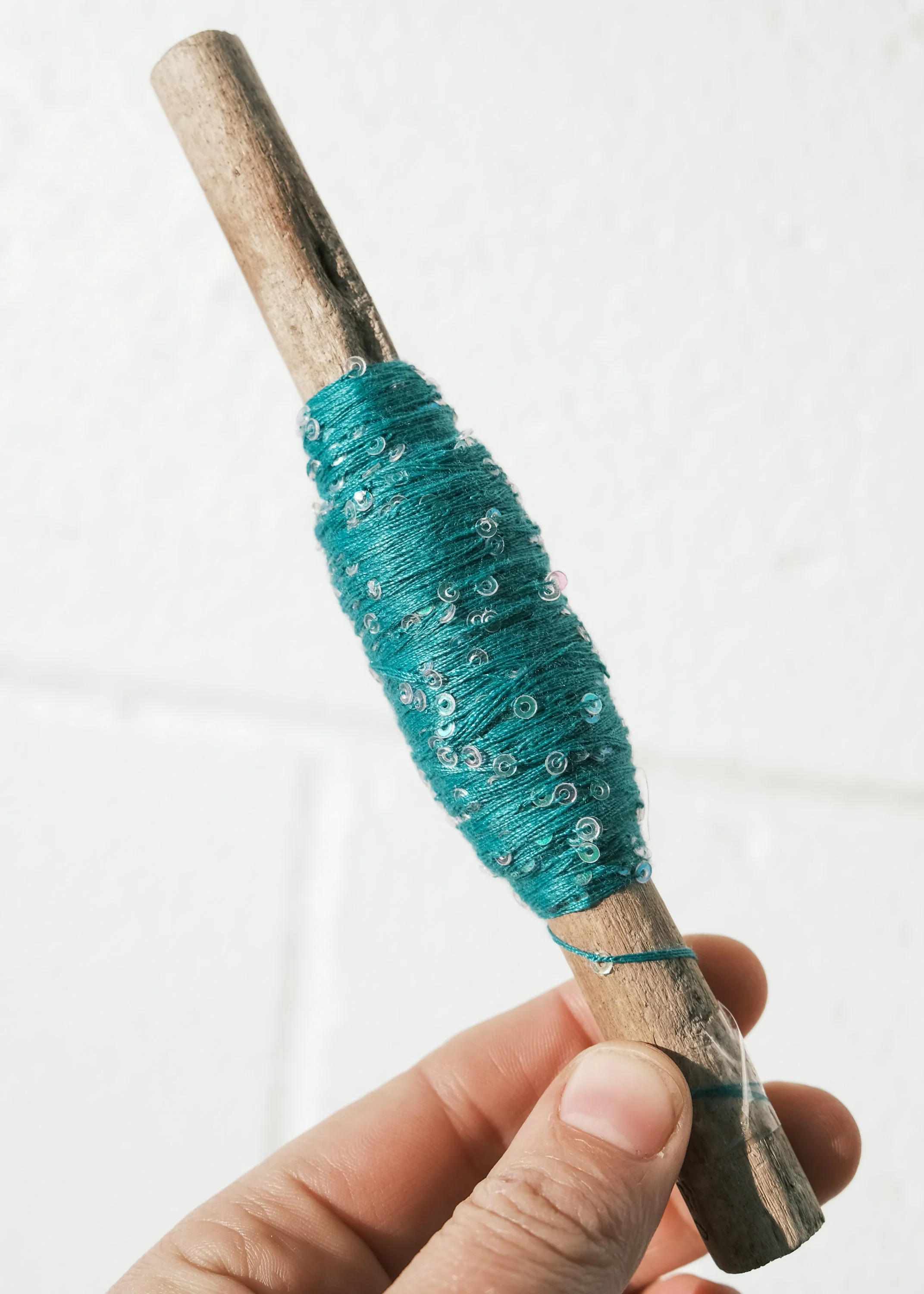 Sequin Thread - 50m Spool - Turquoise - Image 3