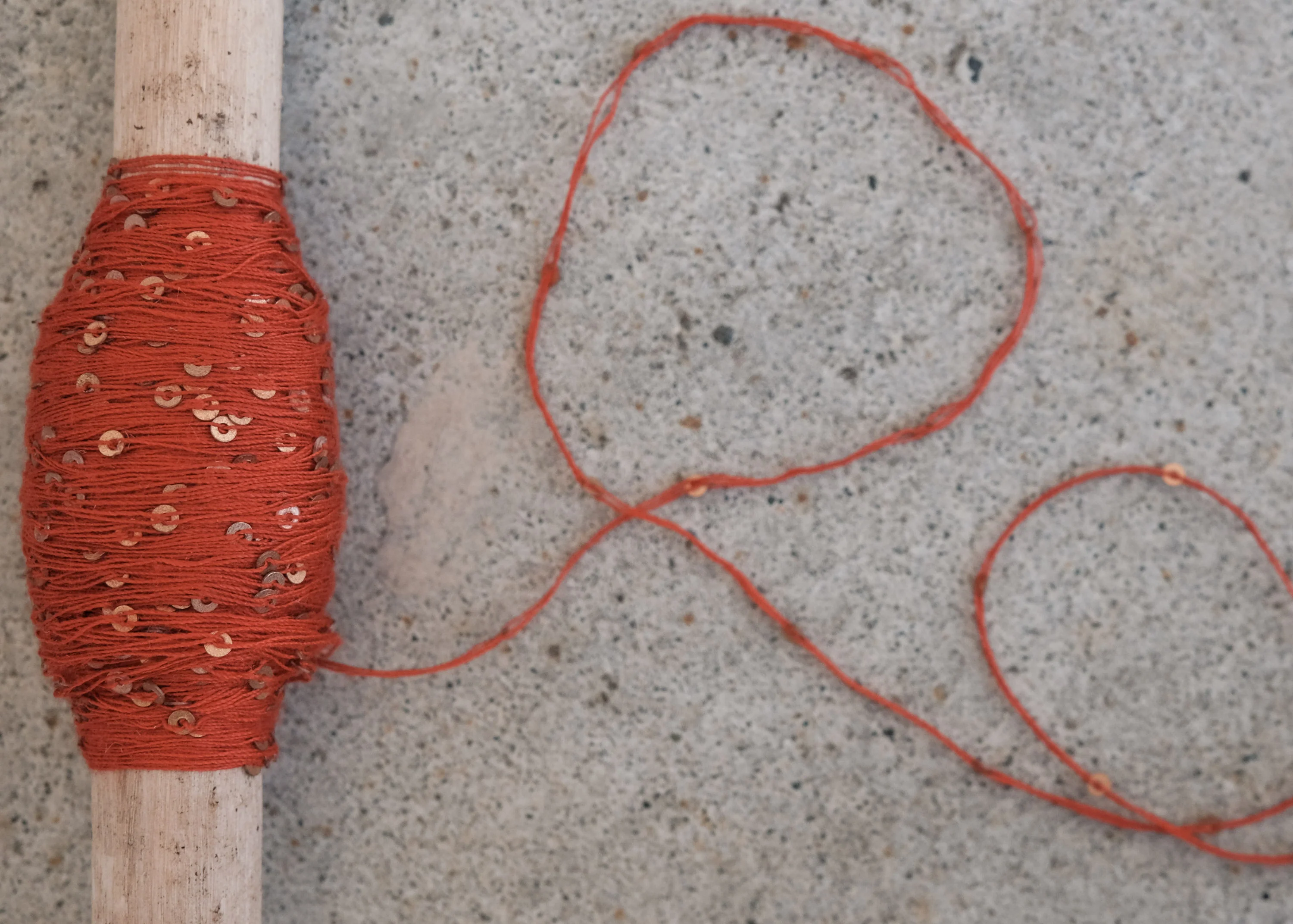 Sequin Thread - 50m Spool - Vermillion - Image 5