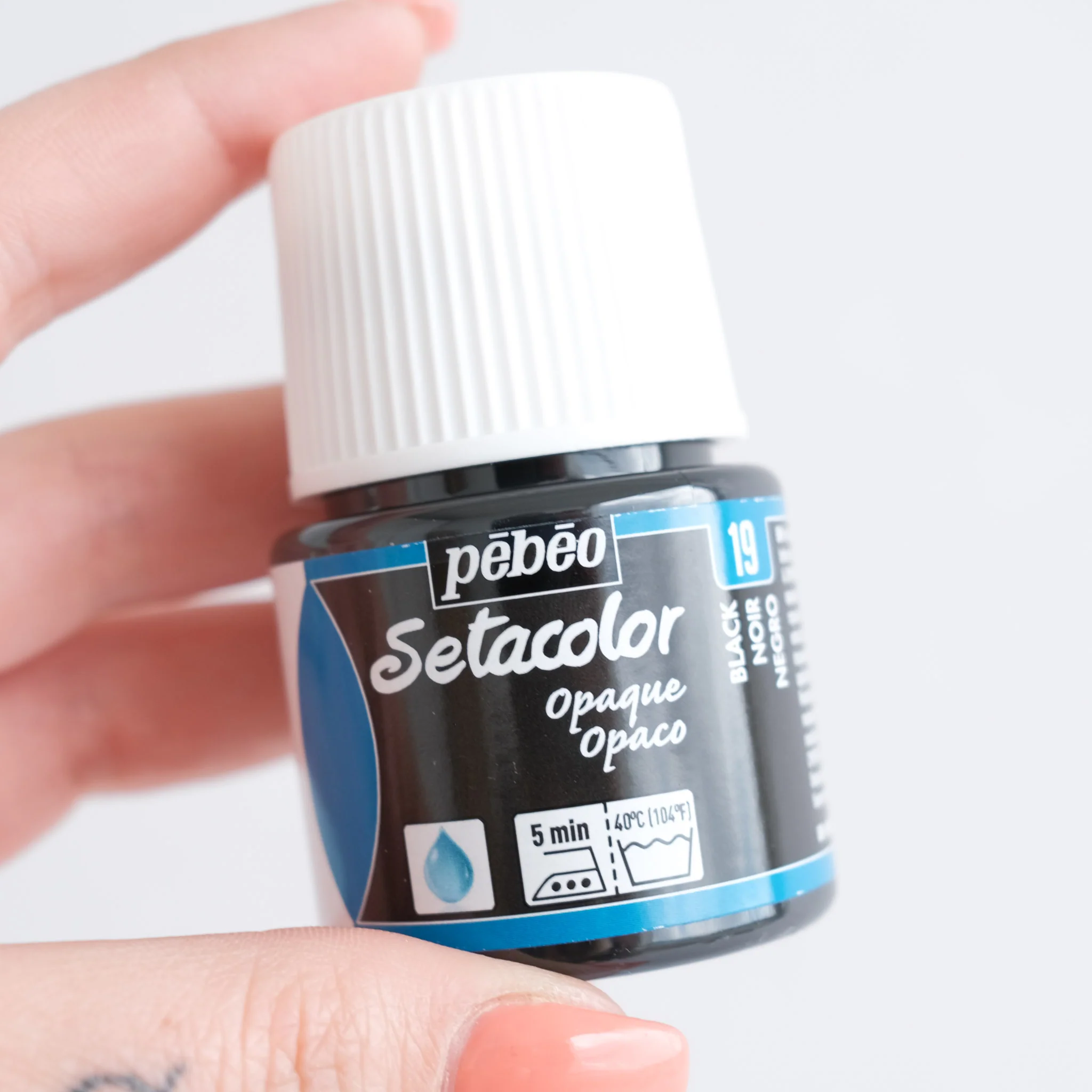 Setacolor Opaque 45 ml Black 19 - Image 2