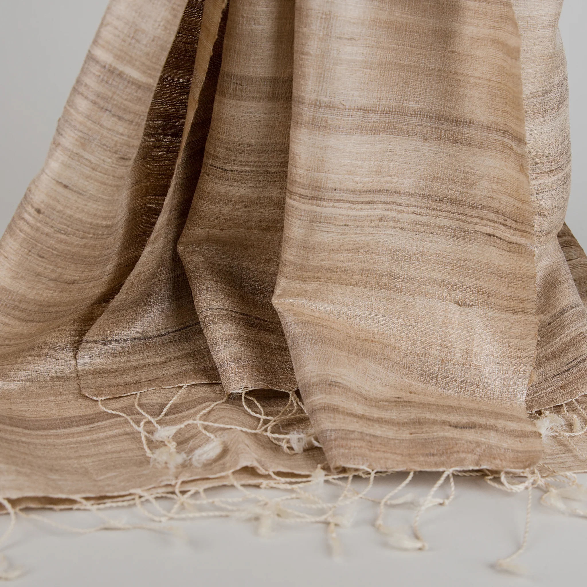 Shawl - Silk Tussar Handwoven - Textured - Image 4