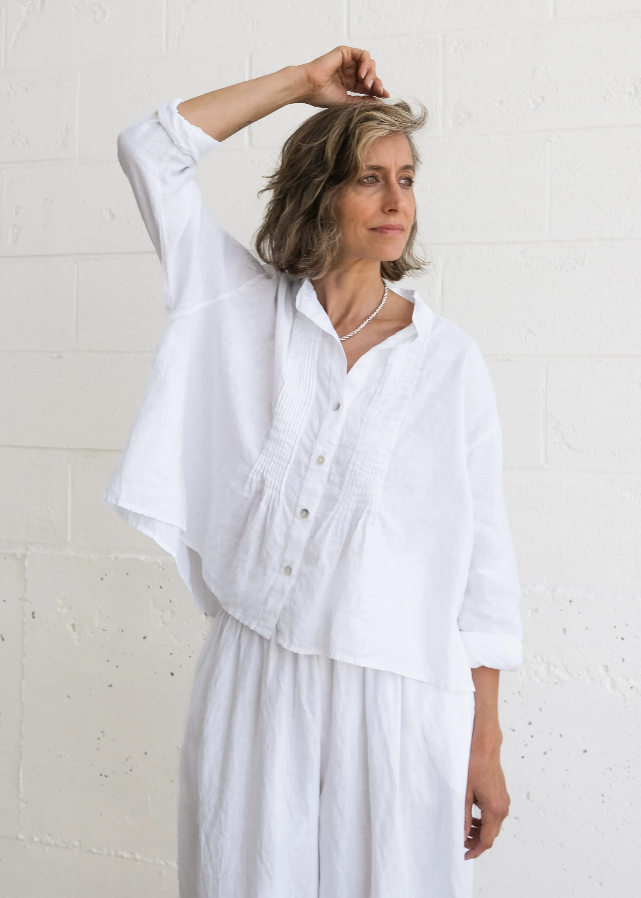 Shenai Shirt - Linen - White