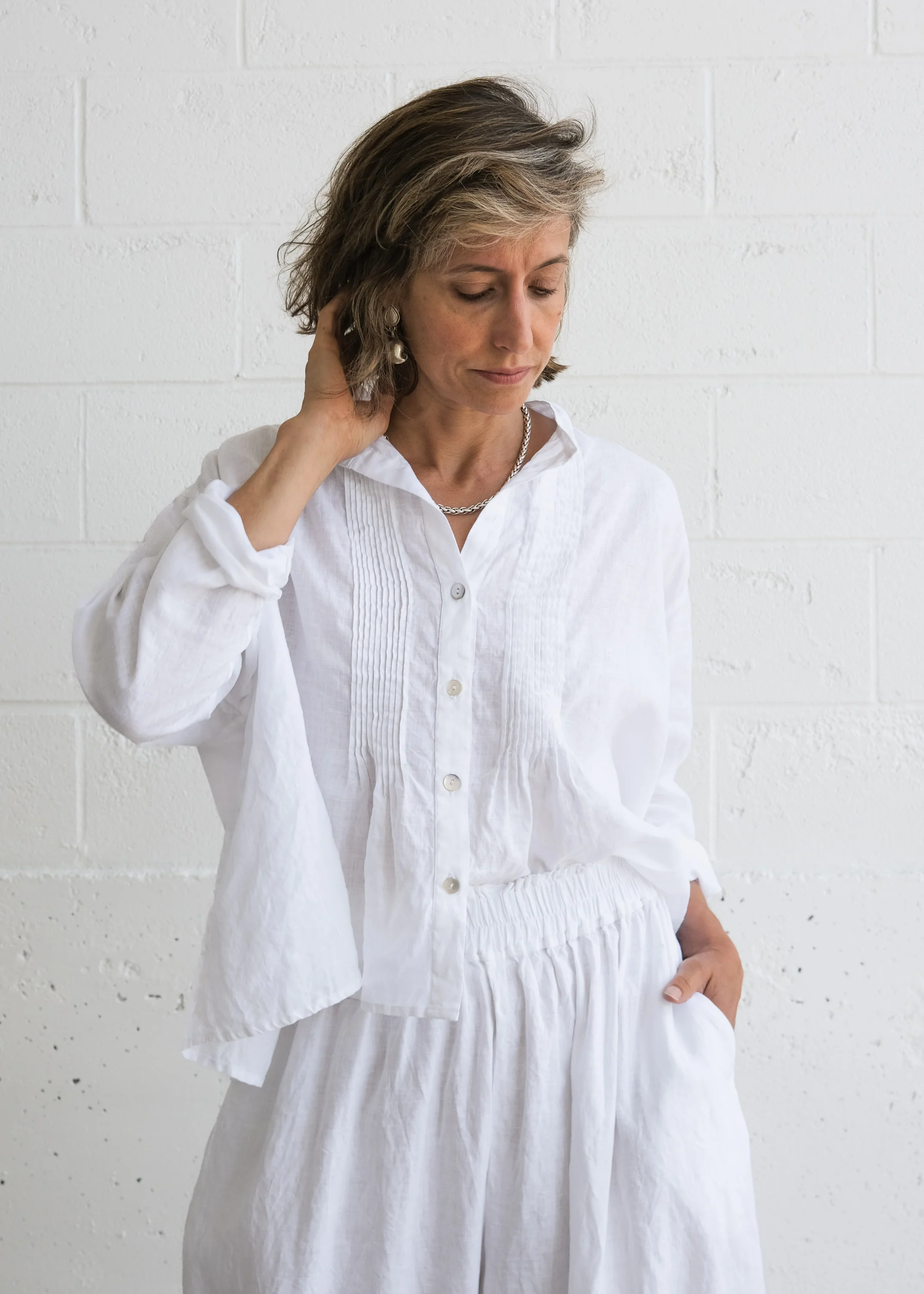 Shenai Shirt - Linen - White - Image 3