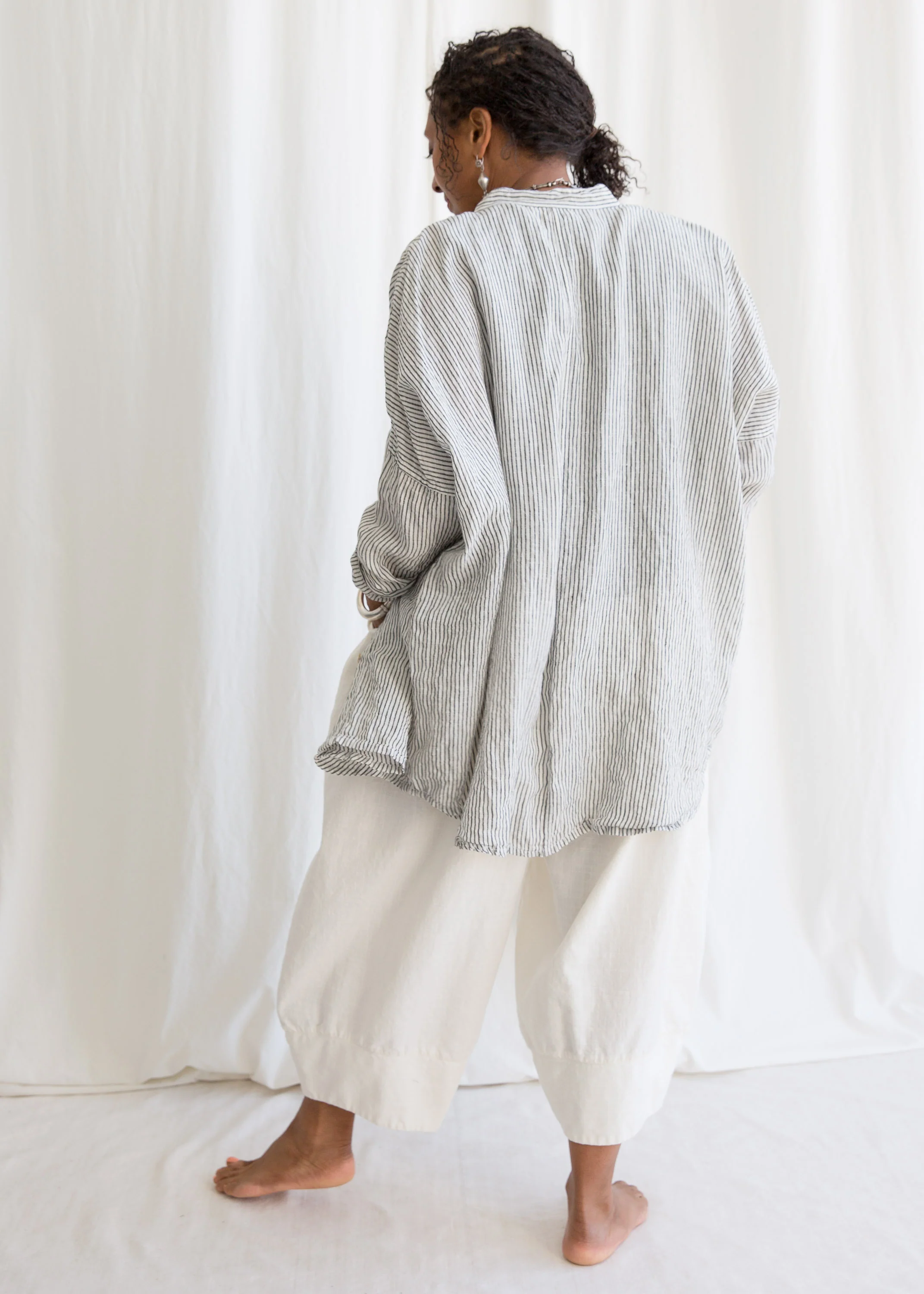 Shimoga Shirt - Handwoven Linen - Stripe - Image 8