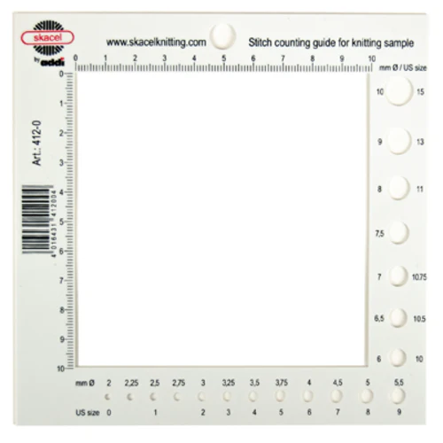 Addi Knitting Stitch Counting Frame & Needle Gauge
