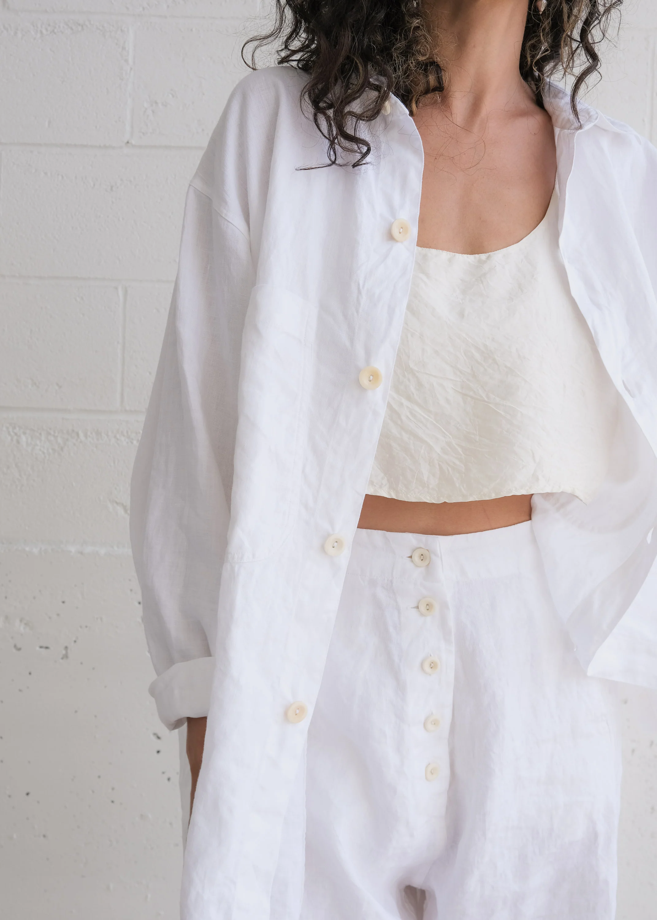 Studio Jacket - Linen - White - Image 3
