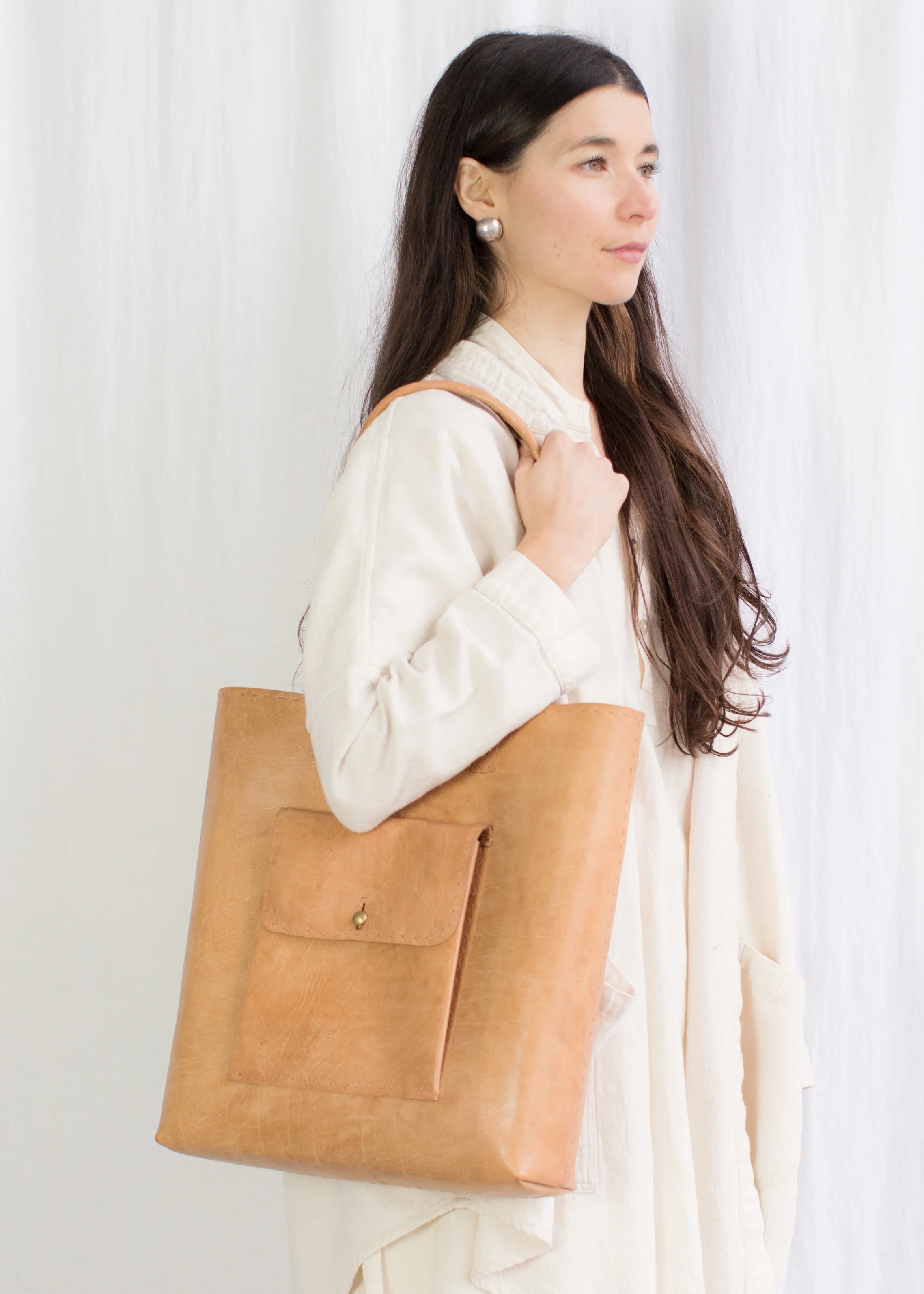 Leather Weekend Bag - Tan - Image 3