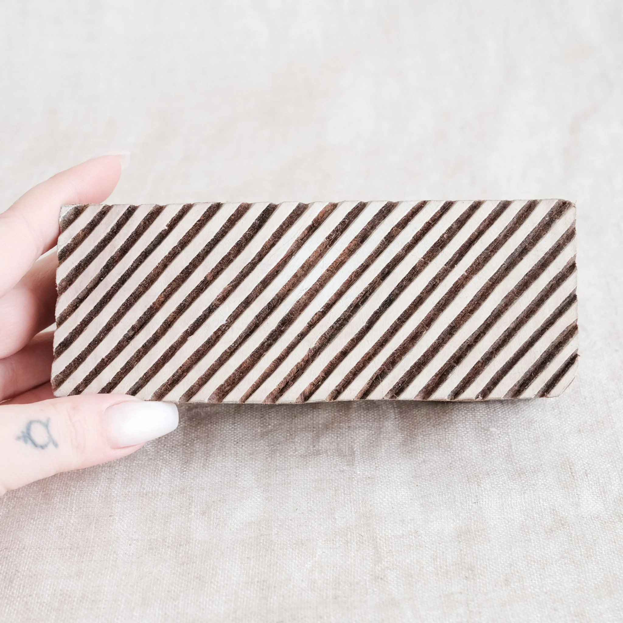 Wood Block - Diagonal Lines - Image 3