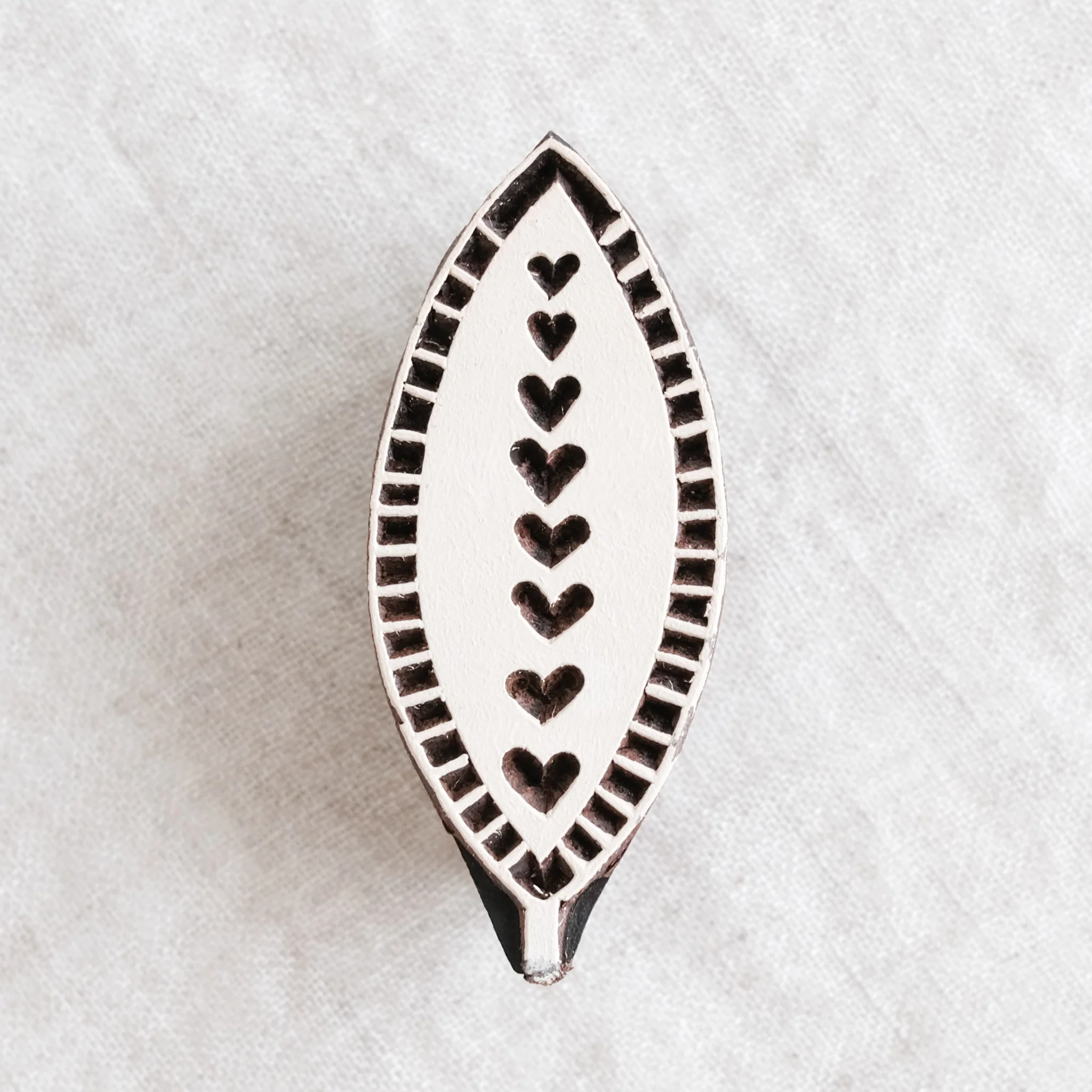 Wood Block - Heart Leaf