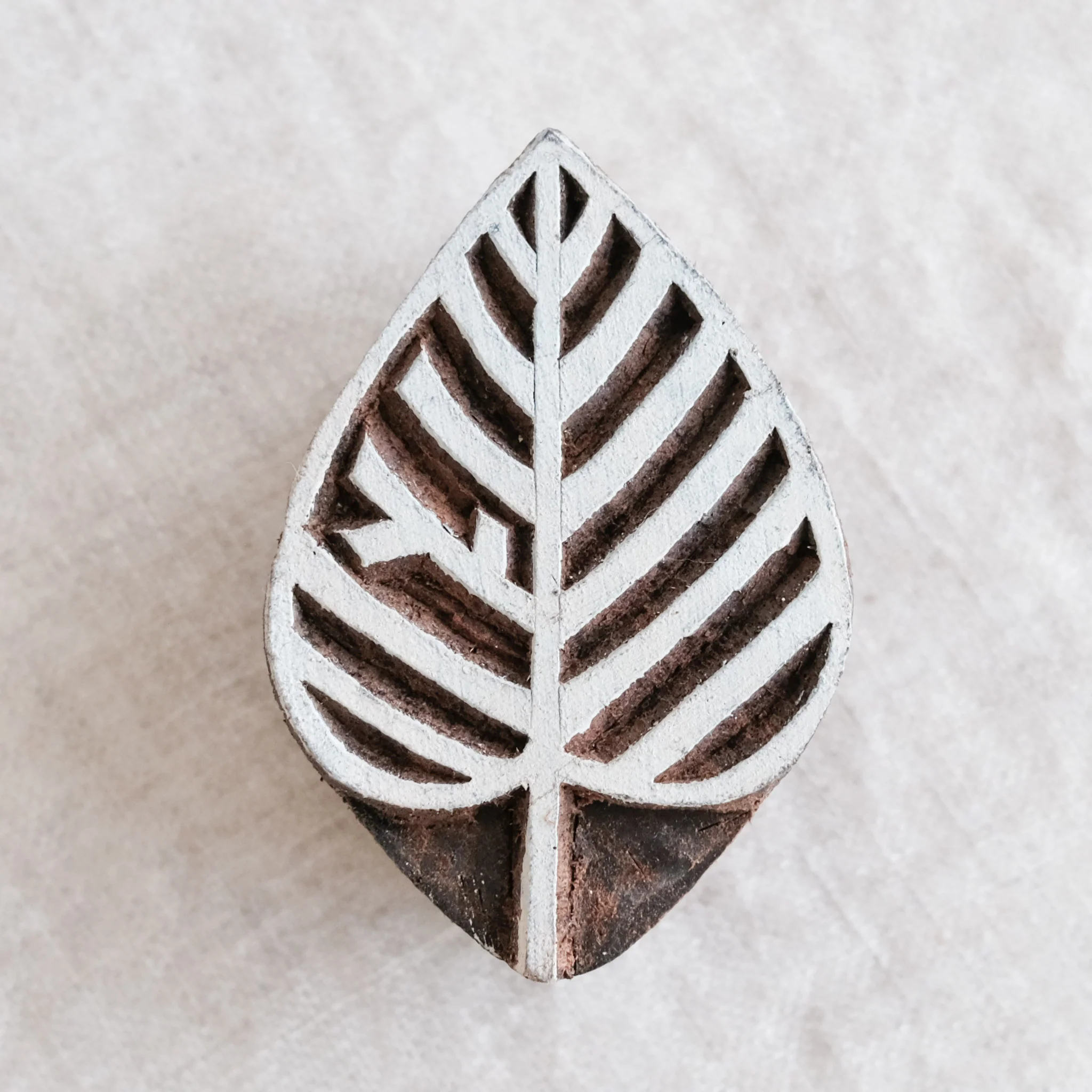 Wood Block - Leaf Detail