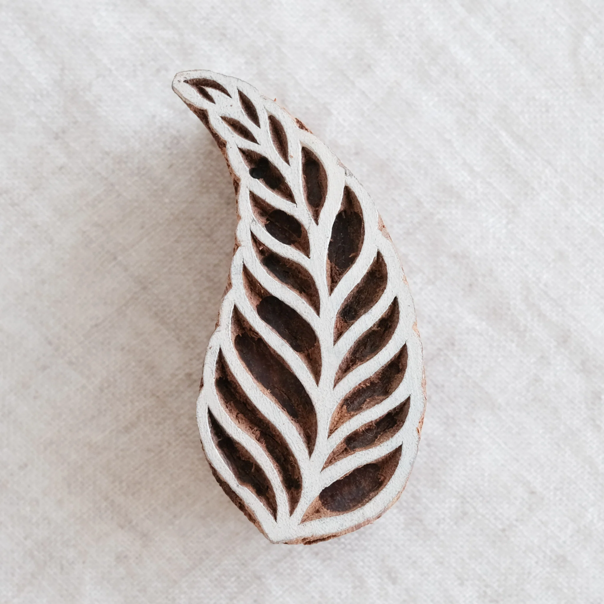 Wood Block - Unfurling Leaf